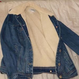OLD NAVY DENIM SHERPA JACKET